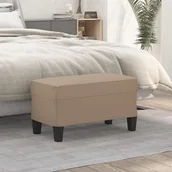 Ławki do przedpokoju - Lumarko Ławka, cappuccino, 70x35x41 cm, tapicerowana sztuczną skórą - miniaturka - grafika 1