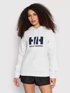 Bluzy damskie - Helly Hansen Bluza Logo 33978 Szary Regular Fit - miniaturka - grafika 1