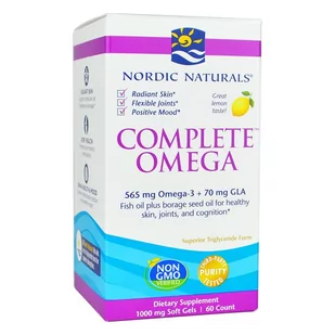 Omega Pharma Nordic Naturals Complete D3 565mg Cytryna 60 kaps Nordic Naturals 304A-300FF - Witaminy i minerały - miniaturka - grafika 1