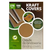Okładki do laminatorów i bindownic - Okładka do bindowania KRAFT A4 Argo 100szt - miniaturka - grafika 1