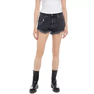 Spodenki damskie - Replay Damskie szorty dżinsowe WB425C, 097 Dark Grey, 32, 097 Dark Grey, 32W - miniaturka - grafika 1