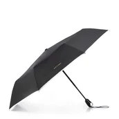 Parasole - Parasol automatyczny z ozdobną lamówką czarno - biały - miniaturka - grafika 1