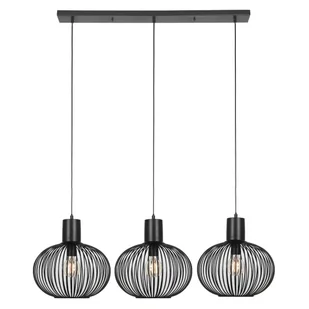 Lampa wisząca na belce GILA 365700332 Trio druciana metalowa czarny - Lampy sufitowe - miniaturka - grafika 1