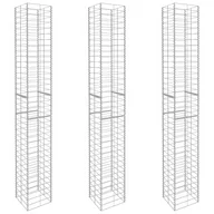 Ogrodzenia - GSTORE Kosze gabionowe 3 szt. galwanizowana stal 25x25x197 cm GS-145088 - miniaturka - grafika 1
