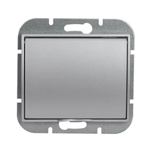 Abex Gniazdo bryzgoszczelne z/u SCHUKO ONYX - srebrny - Gniazdka elektryczne - miniaturka - grafika 1