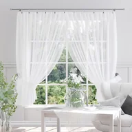 Firany - Komplet firanek Enzo białych na tunel 2x(160x250cm) E1 - miniaturka - grafika 1