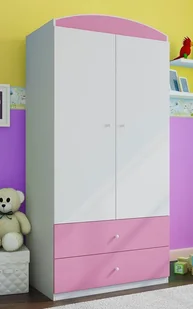 Elior Szafa dla dziewczynki z szufladami Happy 3X - różowa - Szafy i szafki dla dzieci - miniaturka - grafika 1