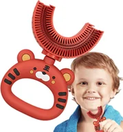 Torby i wózki na zakupy - Szczoteczka manualna CZERWONY MIŚ 1-6 lat MASAŻER dziąseł ZĄBKOWANIE - miniaturka - grafika 1