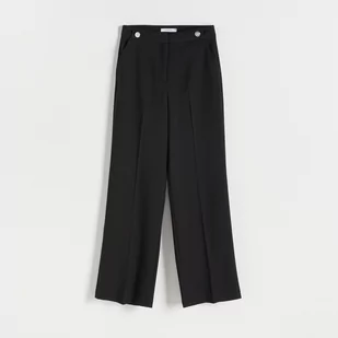 Reserved - Eleganckie spodnie z kantem - Czarny - Spodnie damskie - miniaturka - grafika 1