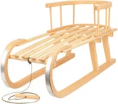 Sanki i ślizgacze - Sanki drewniane premium "baranie rogi" - miniaturka - grafika 1