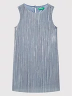 Sukienki i spódniczki dla dziewczynek - Benetton United Colors Of Sukienka codzienna 4X5ACV006 Niebieski Regular Fit - miniaturka - grafika 1