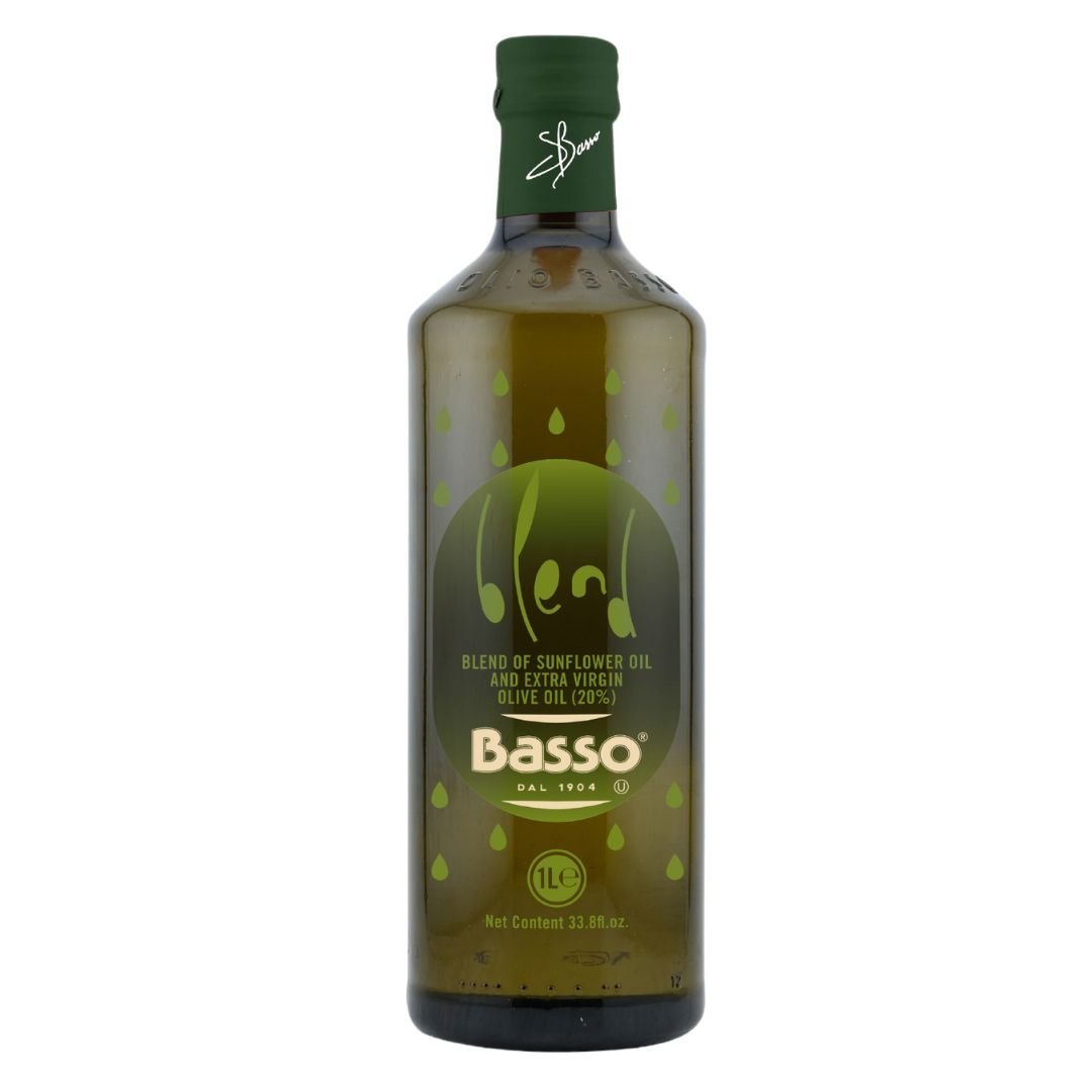 Olej słonecznikowy z dodatkiem 20% oliwy extra vergine 1 L Basso