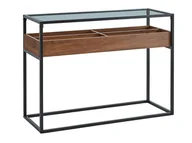 Konsole i sekretarzyki - Konsolka Z Półką Harmony C 110X40 Orzech/Czarny - miniaturka - grafika 1