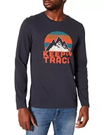 Koszulki męskie - camel active T-shirt męski 4096436t13, niebieski (Night Blue), S - miniaturka - grafika 1