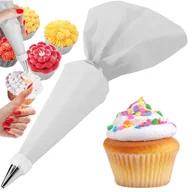 Tuby kartonowe - RĘKAW CUKIERNICZY DO DEKORACJI DEKORATOR DO TORTÓW CIAST + 6 końcówek - miniaturka - grafika 1
