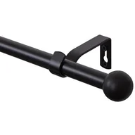 Karnisze - Karnisz pojedynczy Base I 160 cm 16 mm kula czarny mat - miniaturka - grafika 1