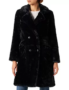 VERO MODA Płaszcz ze sztucznego futra, czarny, XS - Płaszcze damskie - miniaturka - grafika 1
