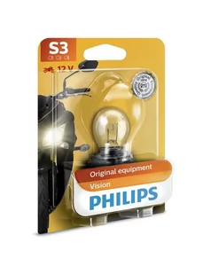 Żarówka PHILIPS S3 Vision moto (1 sztuka) - Żarówki samochodowe - miniaturka - grafika 1