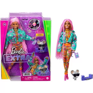 Mattel BRB EXTRA MODA ROZOWE WARKOCZYKI GXF09 WB6 GXF09 - Lalki dla dziewczynek - miniaturka - grafika 2