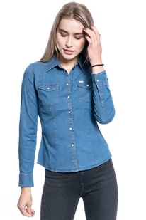 Damska Koszula Jeansowa Lee Slim Western Shirt Blueprint L45Rfwlh-Xs - Koszule damskie - miniaturka - grafika 1