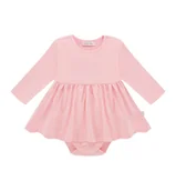Body dla niemowląt - Body z sukienką różowe 92 - miniaturka - grafika 1