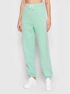 Lee Spodnie dresowe L32MLJ40 Zielony Relaxed Fit - Spodnie sportowe damskie - miniaturka - grafika 1
