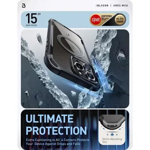 Oryginalne Etui APPLE IPHONE 15 PRO MAX SupCase IBLSN Ares MagSafe czarne - Etui i futerały do telefonów - miniaturka - grafika 7