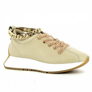 Beżowe trampki damskie z łańcucszkiem CARINII - Carinii - Trampki damskie - miniaturka - grafika 1