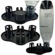 Akcesoria i części AGD - Ociekacz Na Dwie 2 Butelki Do Saturatora SODASTREAM Uchwyt Stojak Czarny - miniaturka - grafika 1