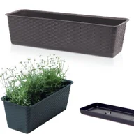 Donice - Skrzynka balkonowa Ratolla z podstawką ISR500P Doniczka prostokątna - miniaturka - grafika 1