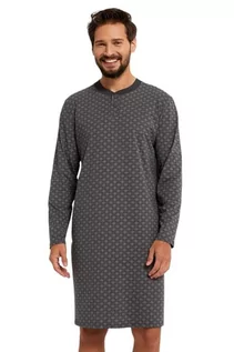 Piżamy męskie - Męska koszula nocna Balmer szara XL - grafika 1