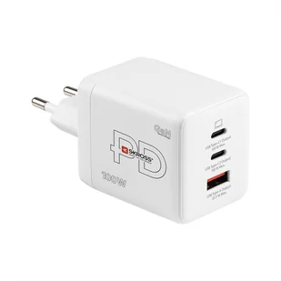 Ładowarka sieciowa Skross 100W GaN Combo EU - Zasilacze do laptopów - miniaturka - grafika 1