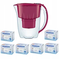 Dzbanki filtrujące - Dzbanek filtrujący Aquaphor Amethyst 2,8 l + 6 wkładów, wiśniowy - miniaturka - grafika 1