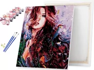 Malowanie po numerach - Malowanie po numerach Kobieta Koliber 40x50cm RAMA / beliart - miniaturka - grafika 1