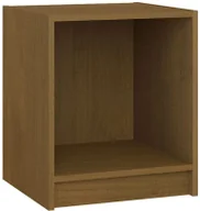 Szafki nocne - Minimalistyczna drewniana szafka nocna miodowy brąz M4-A13 - miniaturka - grafika 1