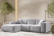 Narożniki - Sofa w kształcie L PULA narożnik tkanina Perfect Harmony szary lewy - miniaturka - grafika 1