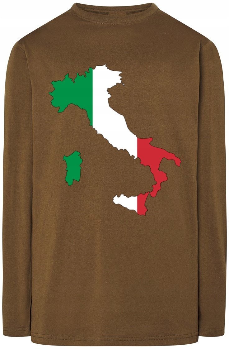 Włochy Flaga Męski Longsleeve Modny Rozm.XS