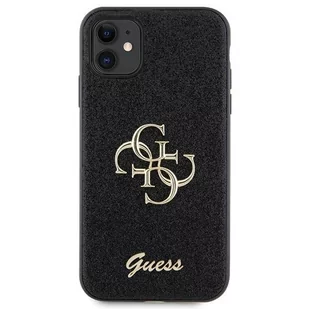 Guess GUHCN61HG4SGK iPhone 11 / Xr 6.1" czarny/black hardcase Glitter Script Big 4G - Etui i futerały do telefonów - miniaturka - grafika 3