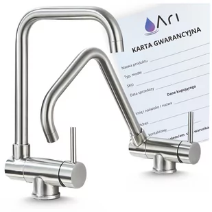 Bateria Kuchenna Podokienna Składana Trójdrożna z Obrotową Wylewką Kran Do Kuchni Woda Filtrowana z Perlatorem MOEN - INOX (Szczotkowany Srebrny) - Baterie kuchenne - miniaturka - grafika 1