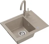 Zlewozmywaki - QUADRON BEN 116 + KATE beżowy (RIVER SAND) + SYFON z ZAŚLEPKĄ - miniaturka - grafika 1