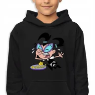 Bluzy dla dziewczynek - Bluza Dziecięca Z Kapturem Czarna Tottie Wróżkowie Chrzestni Wzory 164 Cm - miniaturka - grafika 1