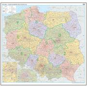 Mapy i plansze edukacyjne - EkoGraf. Polska mapa ścienna kody pocztowe na podkładzie do wpinania, 1:350 000 - miniaturka - grafika 1