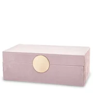 Pudełka i szkatułki - Szkatułka Na Biżuterię Kuferek Pudełko Aksamitne - miniaturka - grafika 1