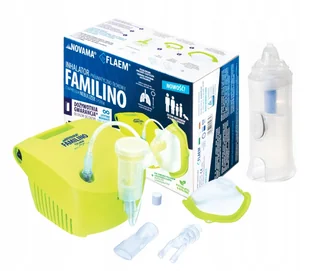 Novama Familino by Flaem inhalator pneumatyczno-tłokowy + oczyszczacz do nosa i zatok 1 sztuka - Inhalatory i akcesoria - miniaturka - grafika 1