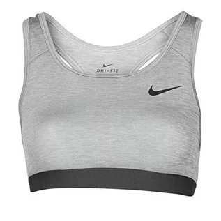 Biustonosze - Nike Damski biustonosz W Nk Df Swsh Band Nonpded Bra Sports bra Smoke Grey/Htr/Black S - grafika 1