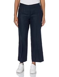 Spodnie damskie - BRAX Damskie spodnie w stylu Maine S skrócone lniane spodnie, granatowy 1., 31W / 32L - grafika 1