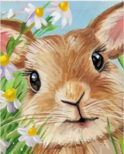 Artnapi 40x50cm Malowanie Po Numerach - Królik - Na Drewnianej Ramie - Malowanie po numerach - miniaturka - grafika 1