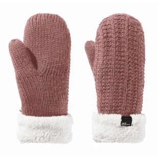 Damskie rękawice Jack Wolfskin HIGHLOFT KNIT MITTEN W afterglow - S - Rękawiczki - miniaturka - grafika 1