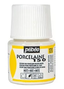 Farba Pebeo Porcelaine 150 - 120 Powder  White - Farby i media malarskie - miniaturka - grafika 1