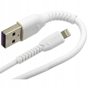 Kabel USB LIGHTNING do iPhone 1m WZMOCNIONY biały Przewód do ładowania Telefonu - Kable USB - miniaturka - grafika 1